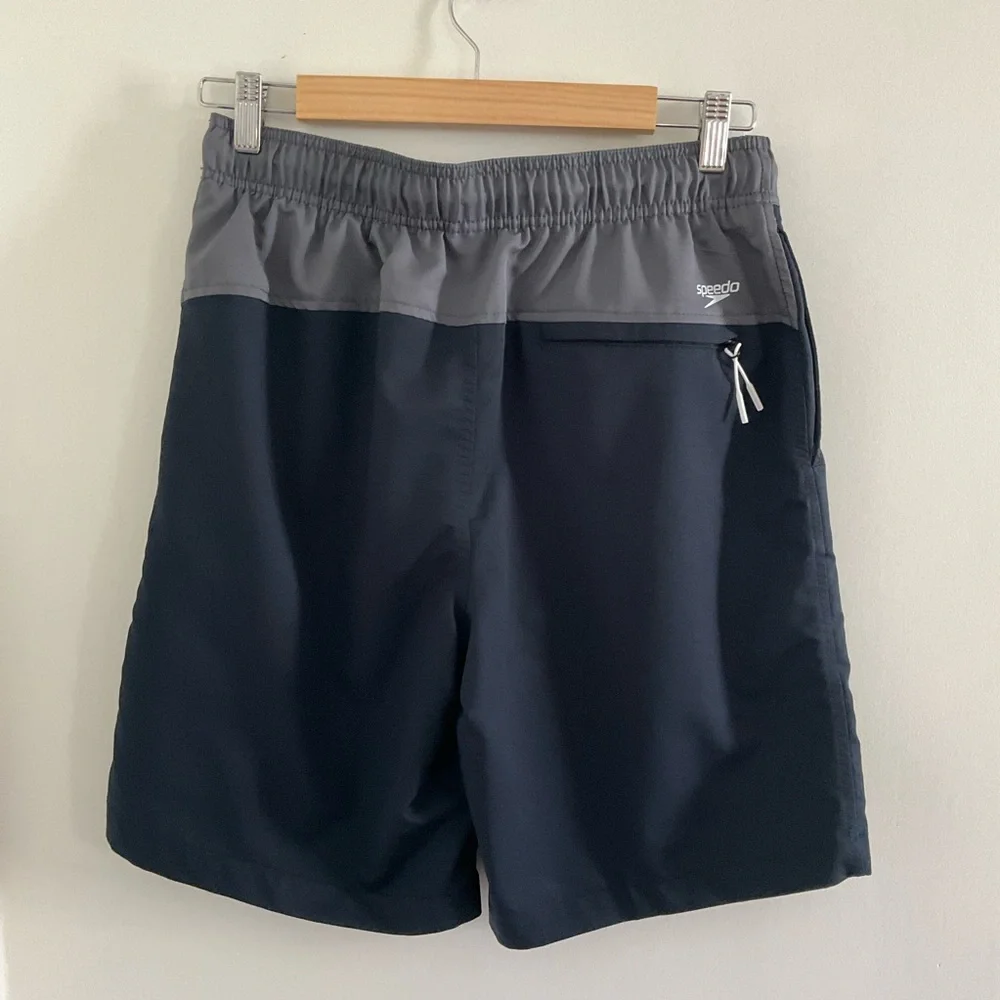Speedo Black & Charcoal Swim Trunks